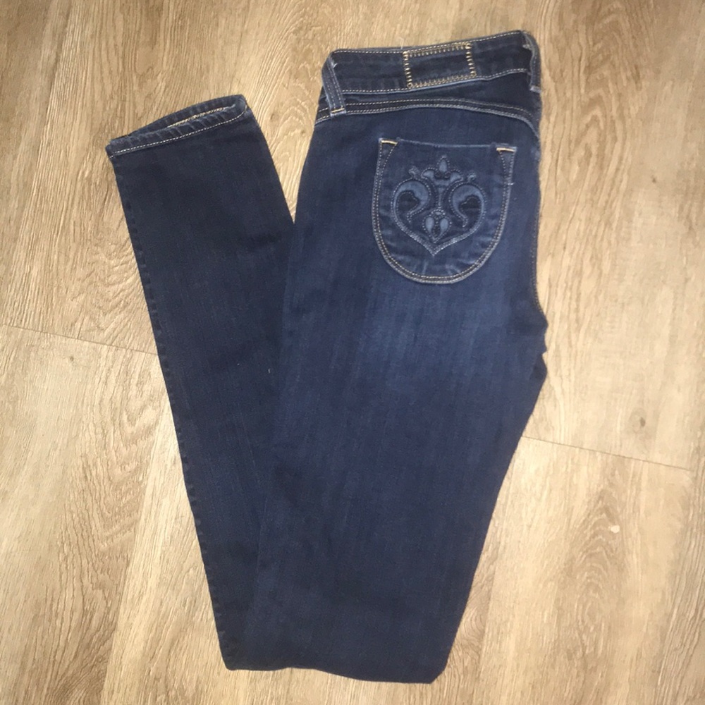 Siwy medium wash low rise skinny jeans